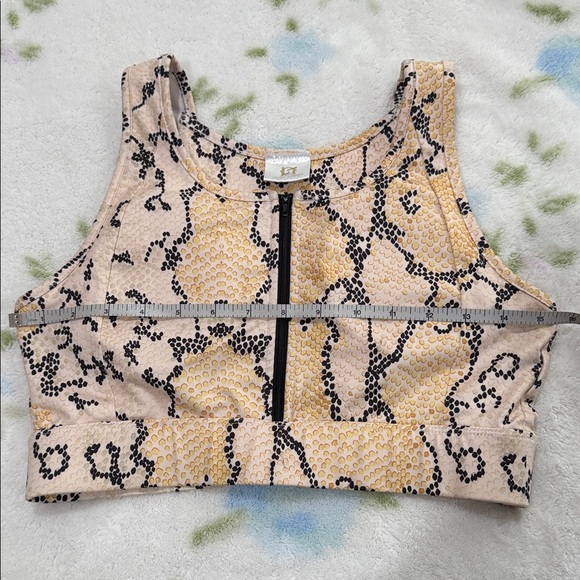 Chic Beige and Black Snake Print Tank Top - Picture 1 of 3